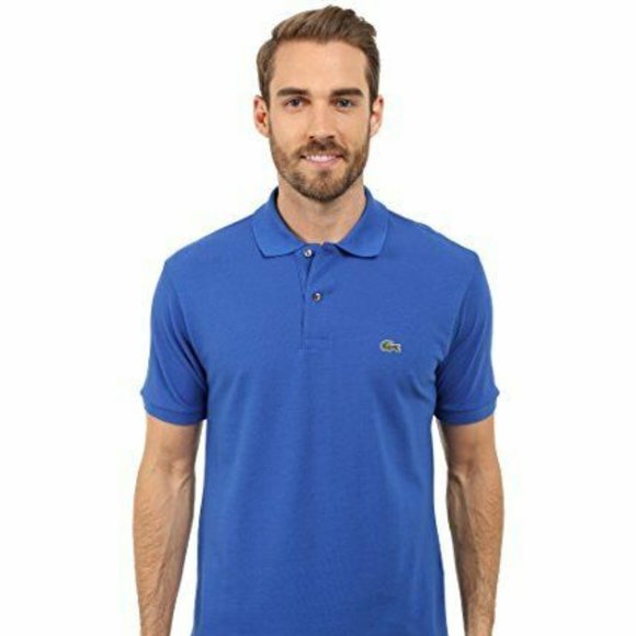 🐊LACOSTE CLASSIC FIT POLO, Piqué, Delta Blue_NWT - Picture 1 of 3